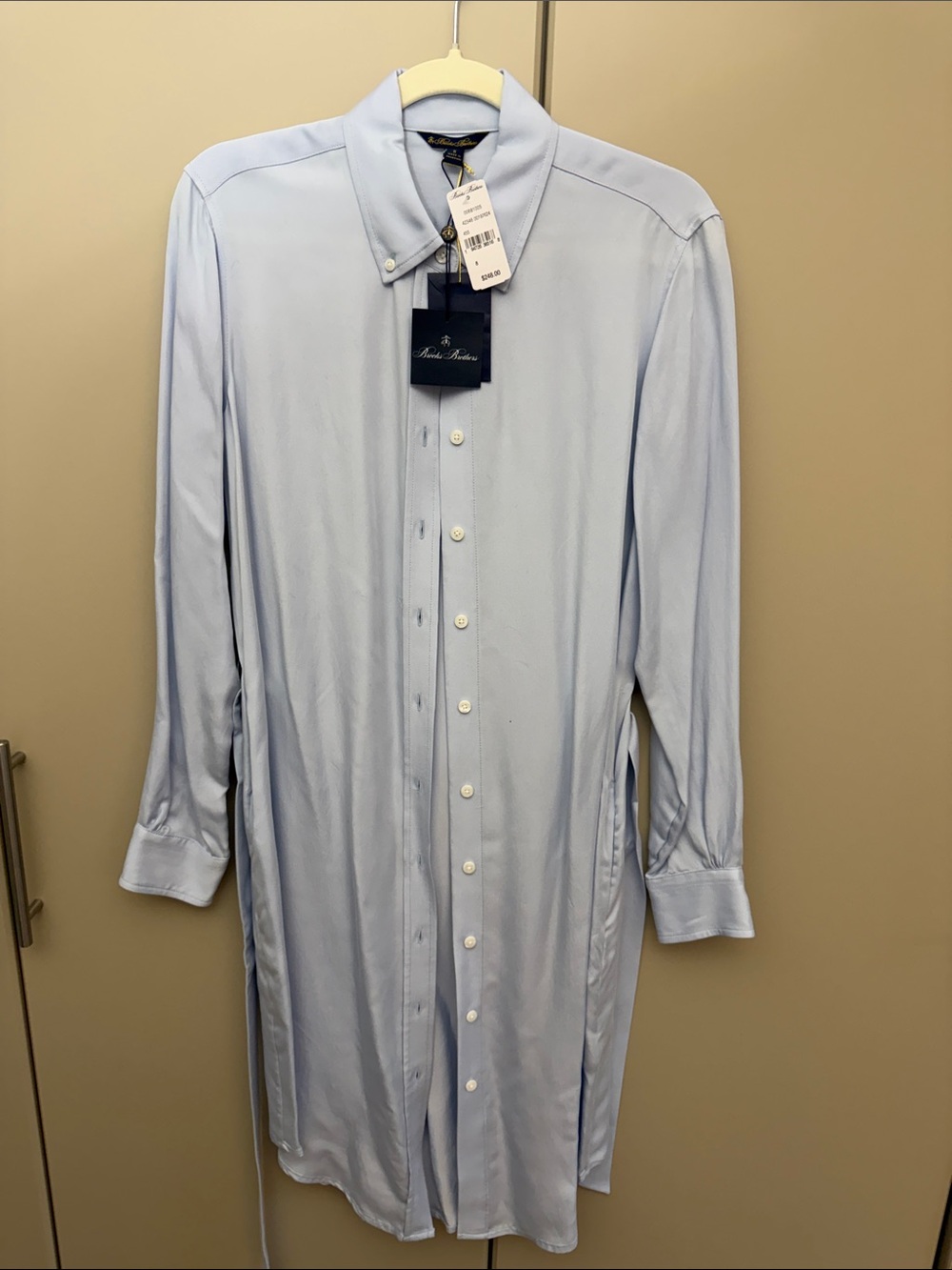 Brooks brothers - Light Blue Longline Button-Up Dress - NWT